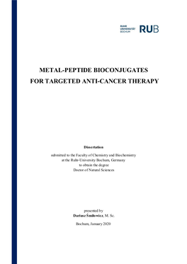 Metal-Peptide Bioconjugates for Targeted Anti-Cancer Therapy