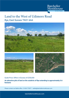Land to the West of Udimore Road Rye, East Sussex TN31 6AA