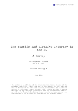 The Textile and Clothing Industry in the EU