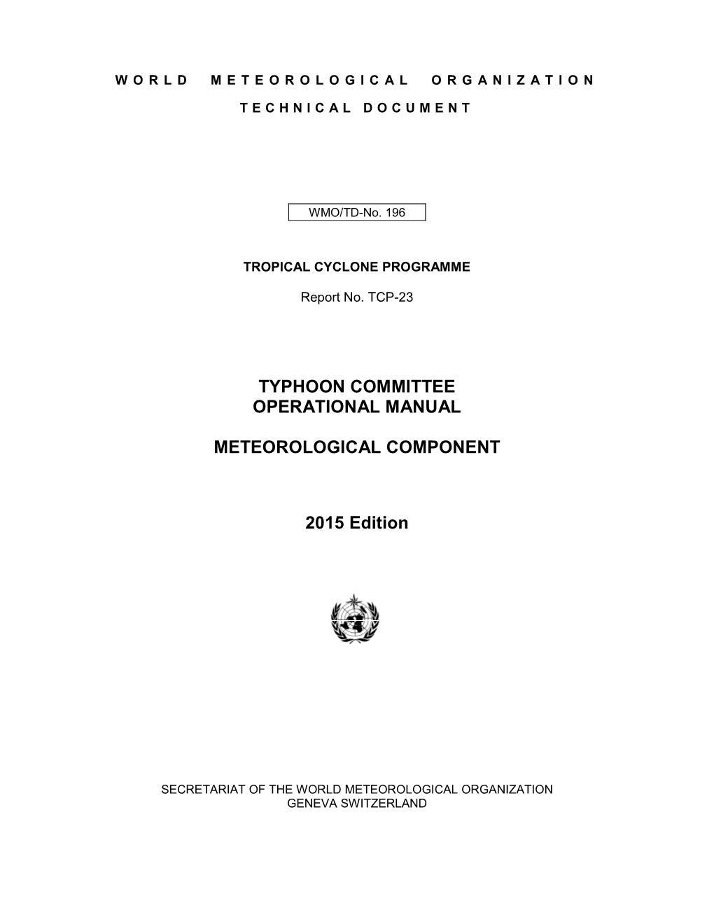 Typhoon Committee Operational Manual