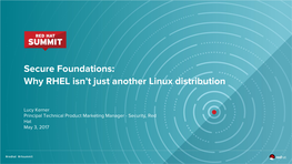 Secure Foundations: Why RHEL Isn't Just Another Linux