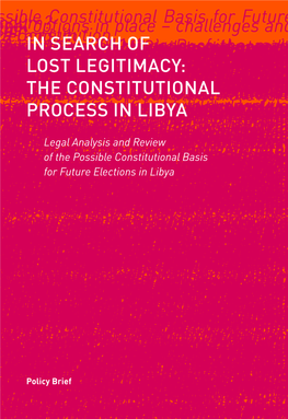 In Libya of the Possible Constitutional Basis for Future Onal Referendum?