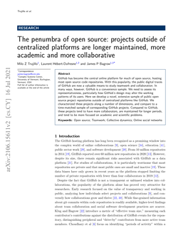 The Penumbra of Open Source: Projects Outside Of