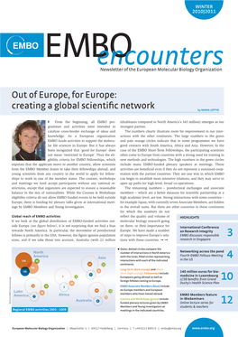 Out of Europe, for Europe: Creating a Global Scientific Network