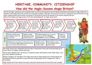 HERITAGE, COMMUNITY, CITIZENSHIP How Did the Anglo