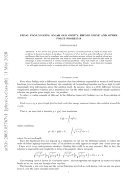 Arxiv:2005.05767V1 [Physics.Class-Ph] 11 May 2020 R R Λ − C  R Π  Λ − C  R Π  F Y , K − E Y , K + Cy = X − D