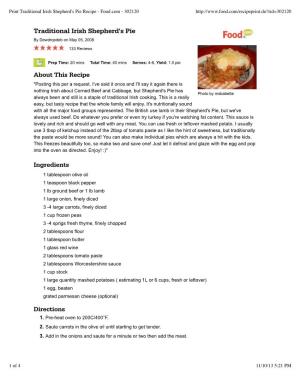 Print Traditional Irish Shepherd's Pie Recipe - Food.Com - 302120