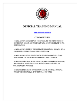 Official Training Manual