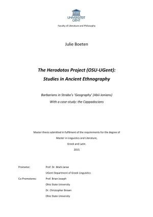 Studies in Ancient Ethnography