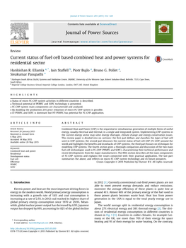 Current Status of Fuel Cell Based Combined Heat and Power Systems for Residential Sector