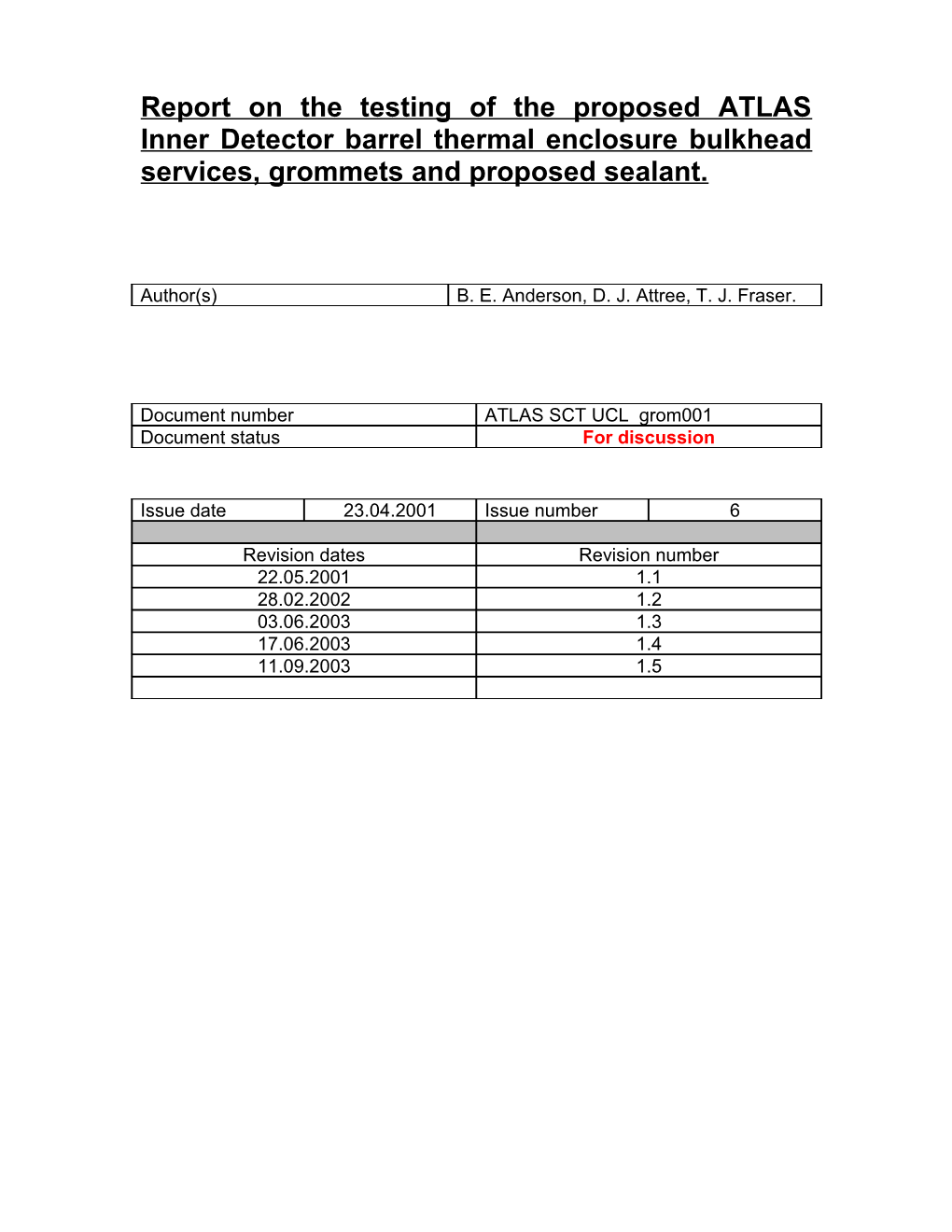 Report on the Leak Testing of the Proposed ATLAS SCT Thermal Enclosure Power Tape Grommets