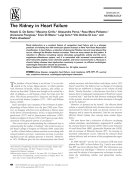 The Kidney in Heart Failure Natale G