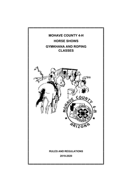 Horse Gymkhana and Roping Classes Regulations-V2.Pub