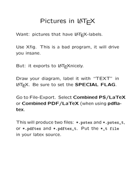 Pictures in LATEX