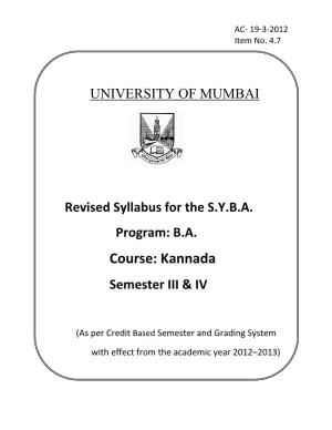 Course: Kannada Semester III & IV