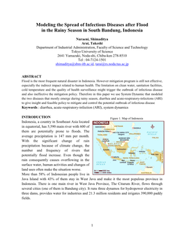 Modeling the Spread of Infectious Diseases After Flood in the Rainy Season in South Bandung, Indonesia
