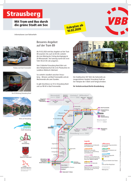 Strausberg Mit Tram Und Bus Durch Die Grüne Stadt Am See Fahrplan Ab 10.02.2020 Informationen Zum Nahverkehr