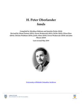 H. Peter Oberlander Fonds