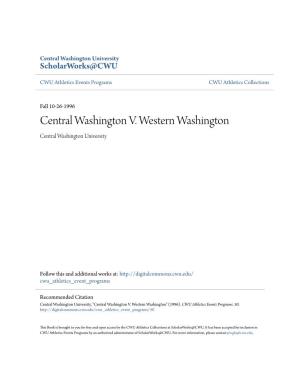 Central Washington V. Western Washington Central Washington University