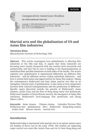 Martial Arts and the Globalization of US and Asian Film Industries