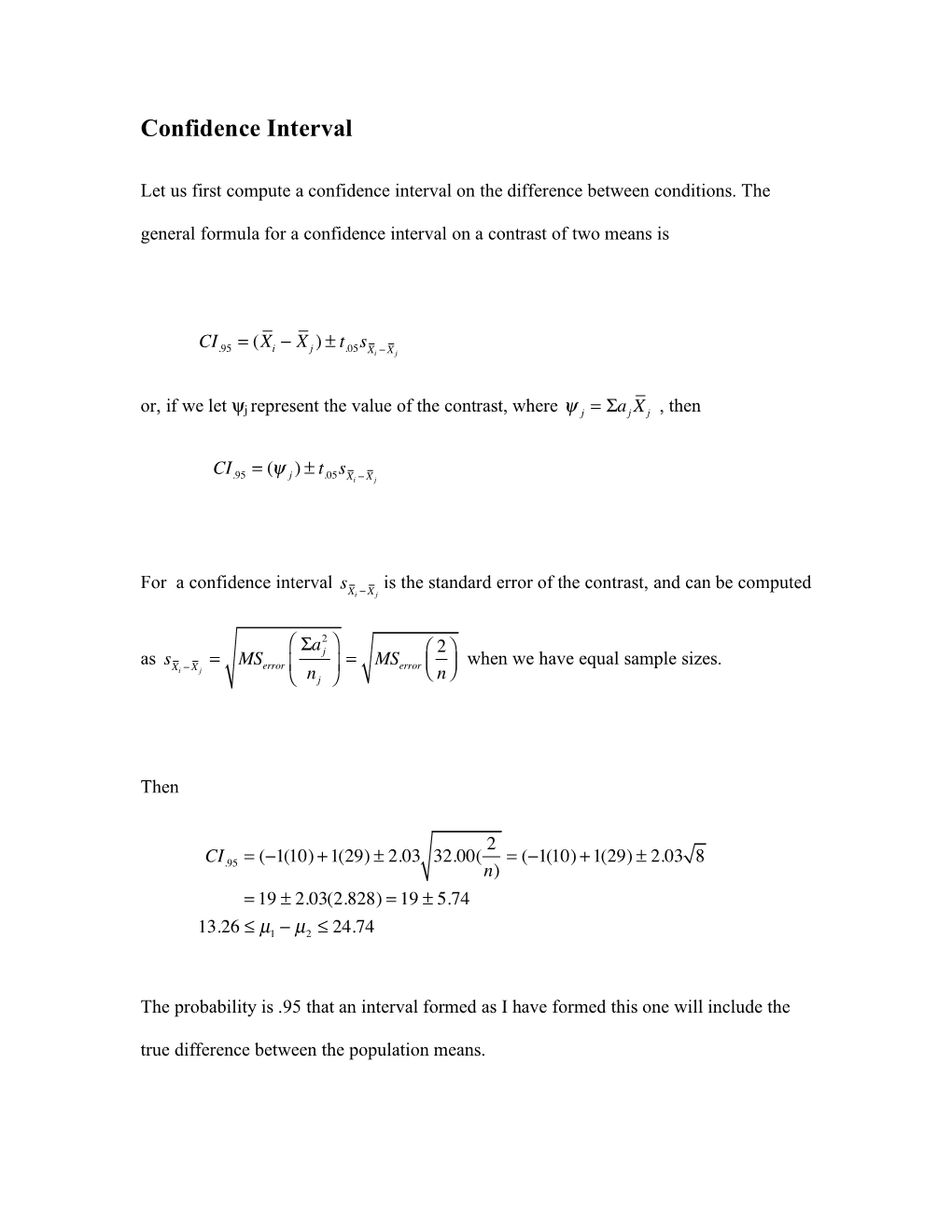 Confidence Interval