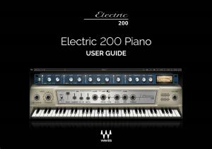 Waves Electric 200 Piano User Guide