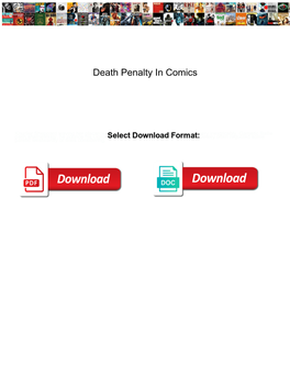 Death Penalty in Comics