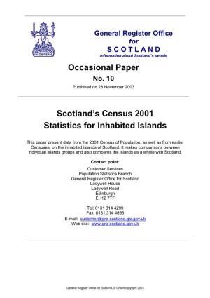 Statistics for Inhabited Islands