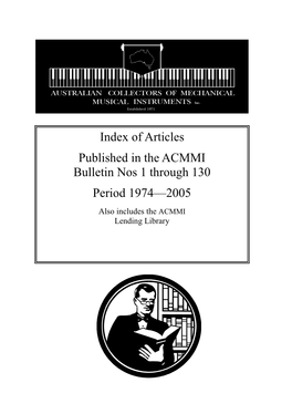 ACMMI Index Complete #1 to #130