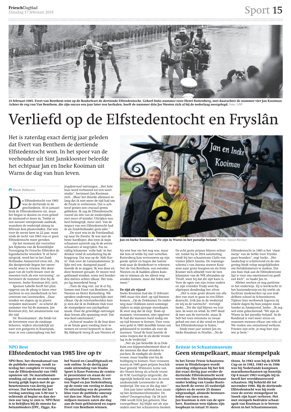 Verliefd Op De Elfstedentocht En Fryslân