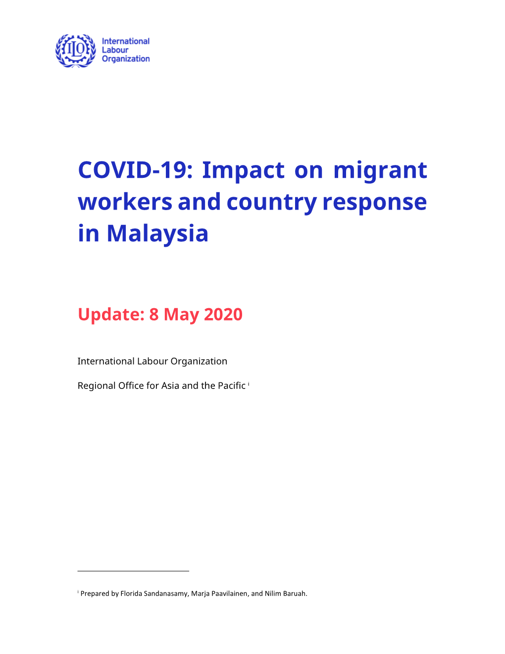 COVID-19: Impact on Migrant Workers and Country Response in Malaysiapdf