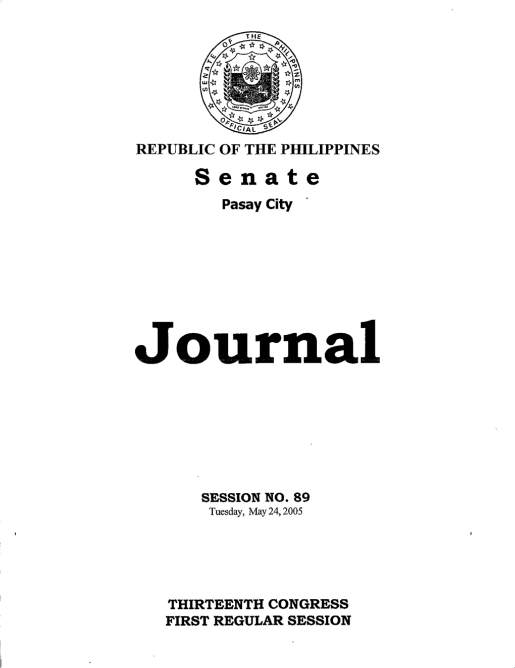 REPUBLIC of the PHILIPPINES Senate