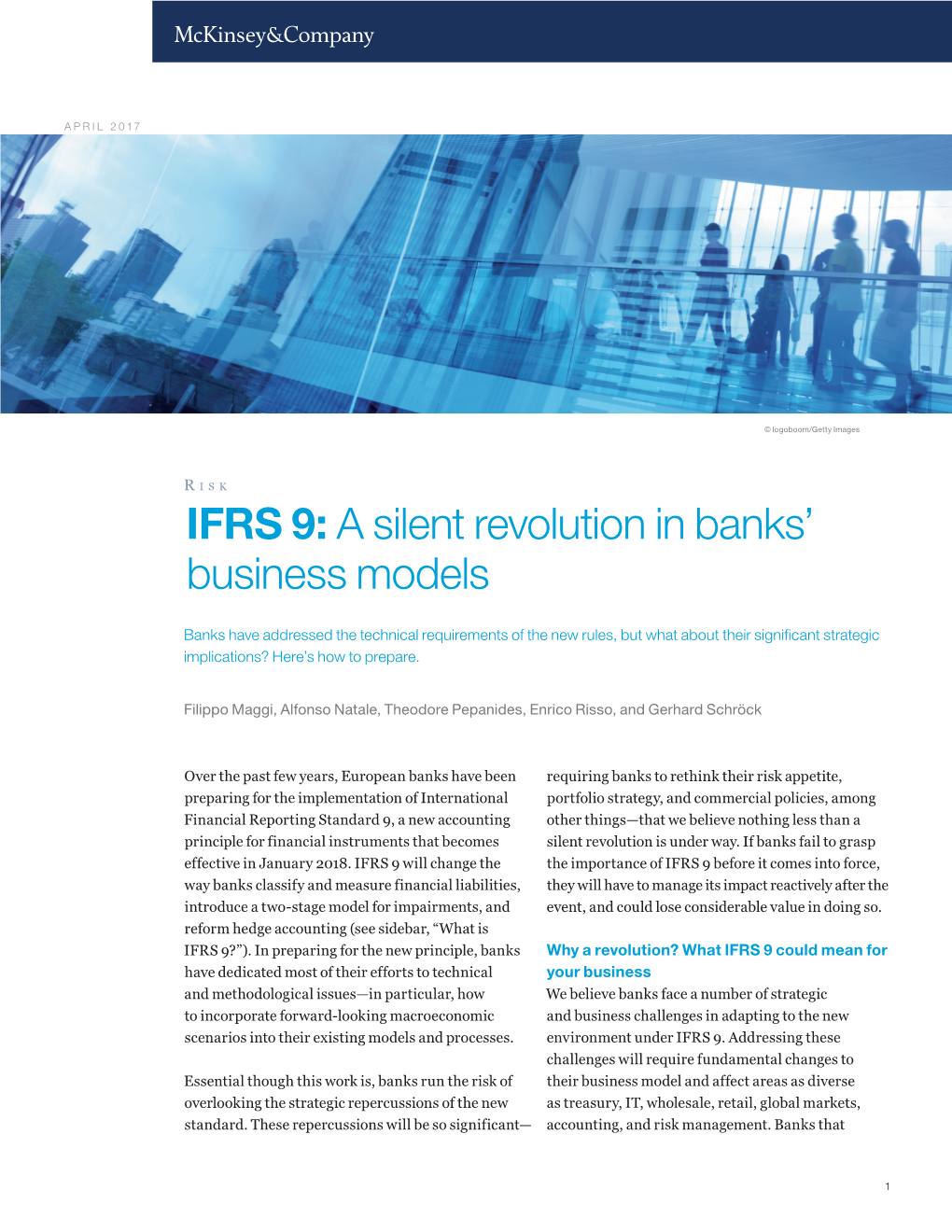 IFRS 9: a Silent Revolution in Banks' Business Models