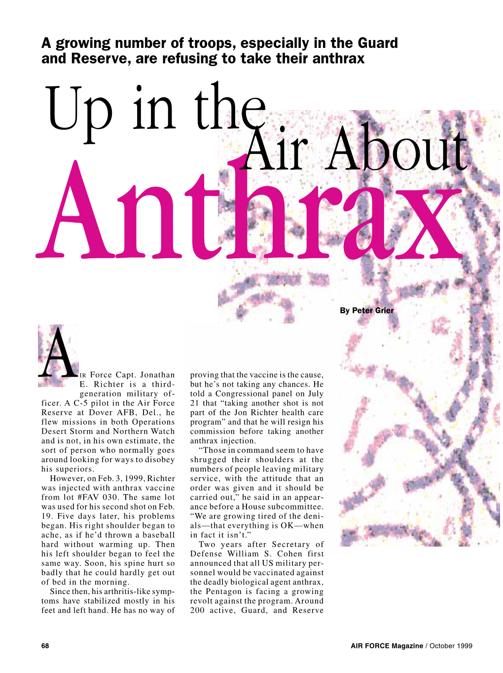 A Growing Number of Troops, Especially in the Guard and Reserve, Are Refusing to Take Their Anthrax up in the Anthraxair About