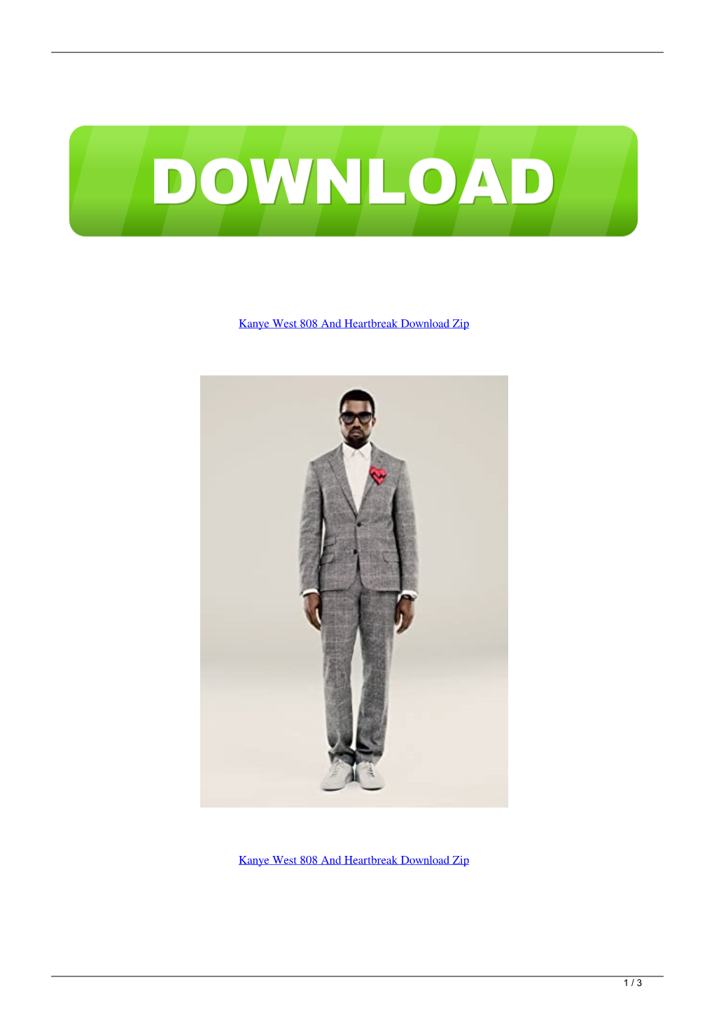 Kanye West 808 and Heartbreak Download Zip