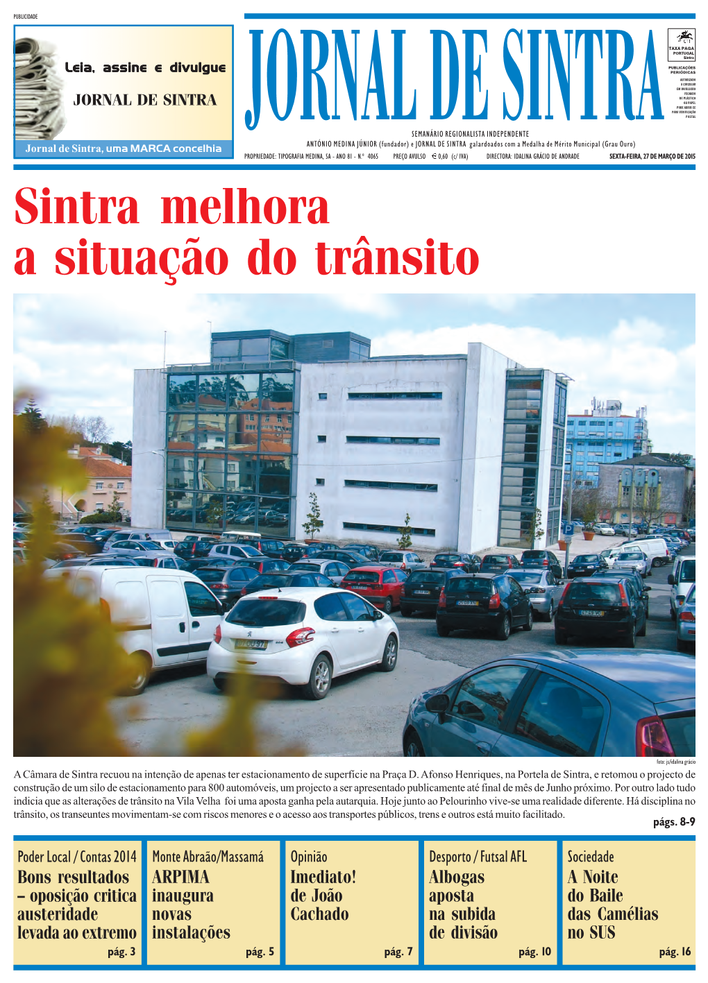 Sintra Melhora a Situação Do Trânsito