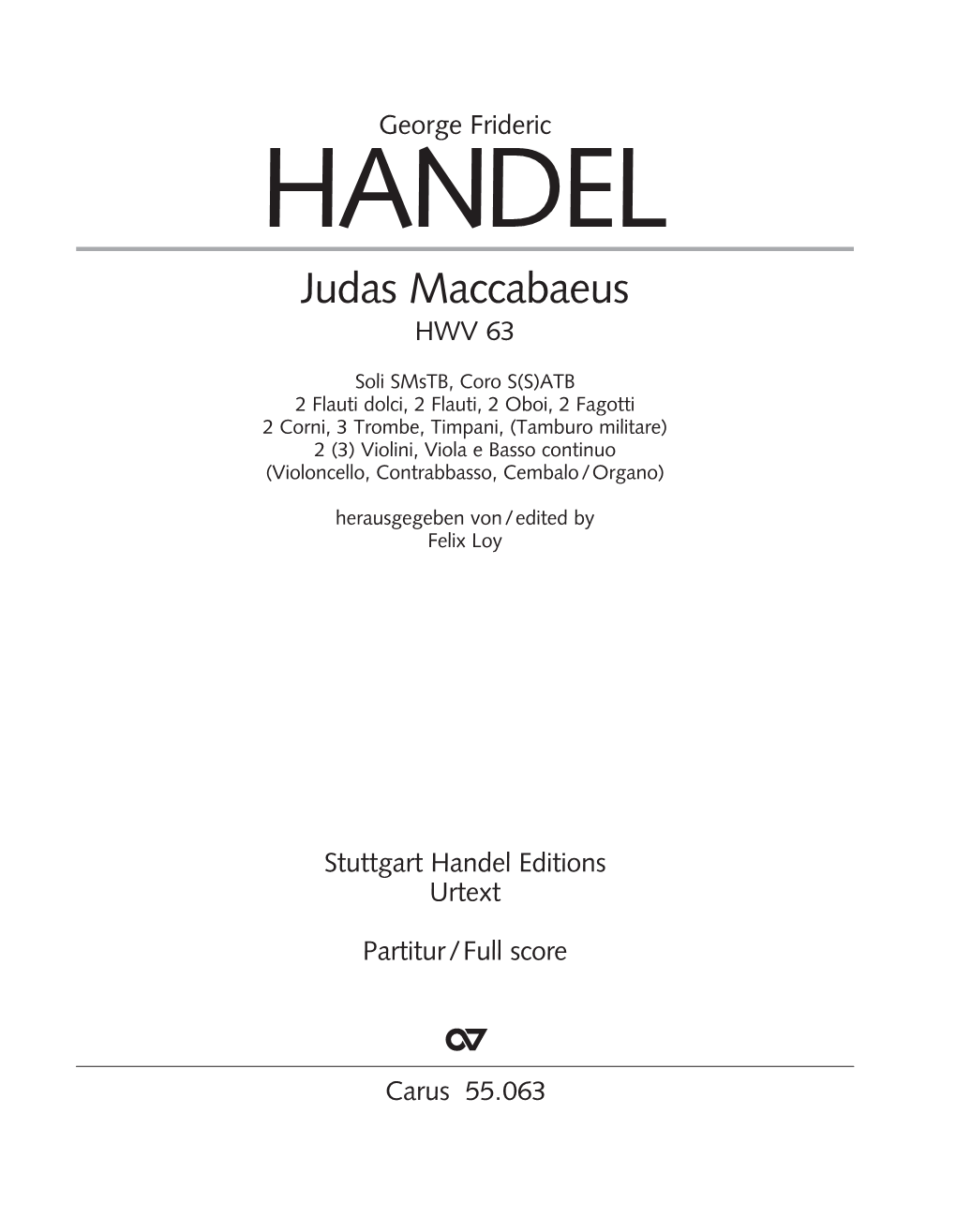 Judas Maccabaeus HWV 63