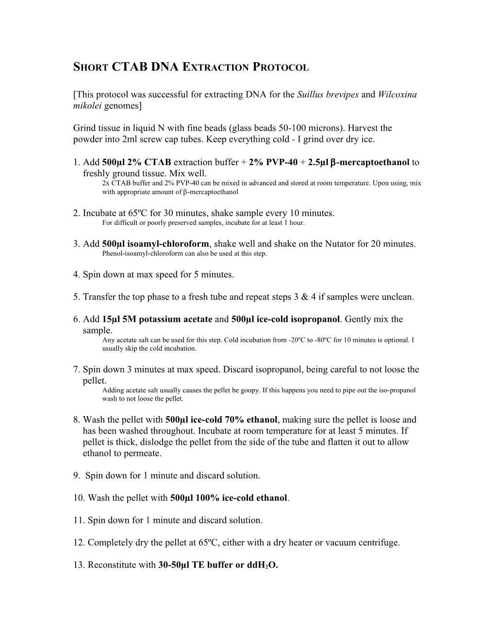 Short Ctab Extraction Protocol s1