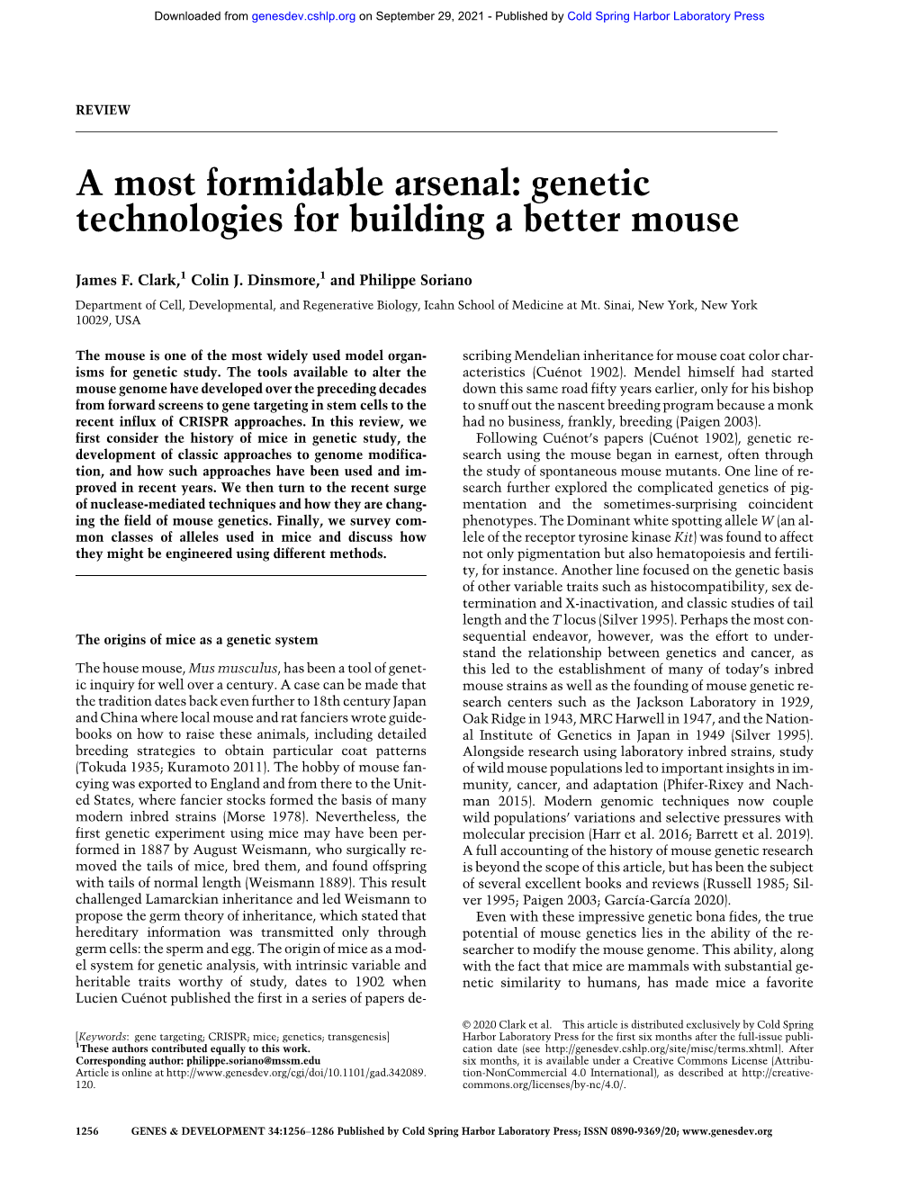 Genetic Technologies for Building a Better Mouse