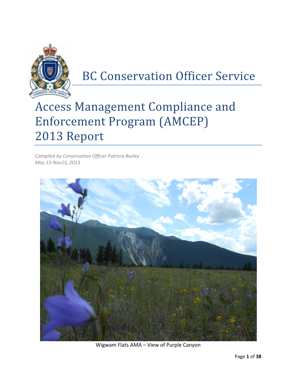 BC Conservation Officer Service Access Management Compliance