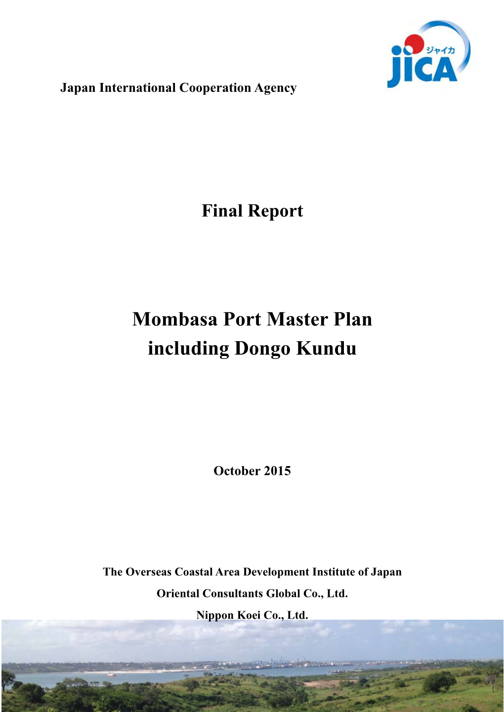 Mombasa Port Master Plan Including Dongo Kundu