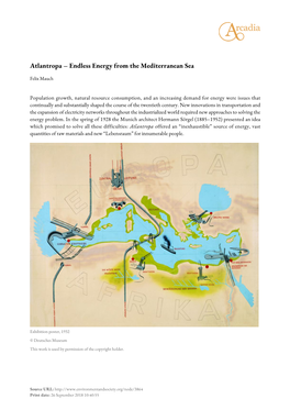 Atlantropa – Endless Energy from the Mediterranean Sea