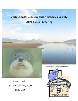 Utah Chapter of the American Fisheries Society 2019 Annual Meeting