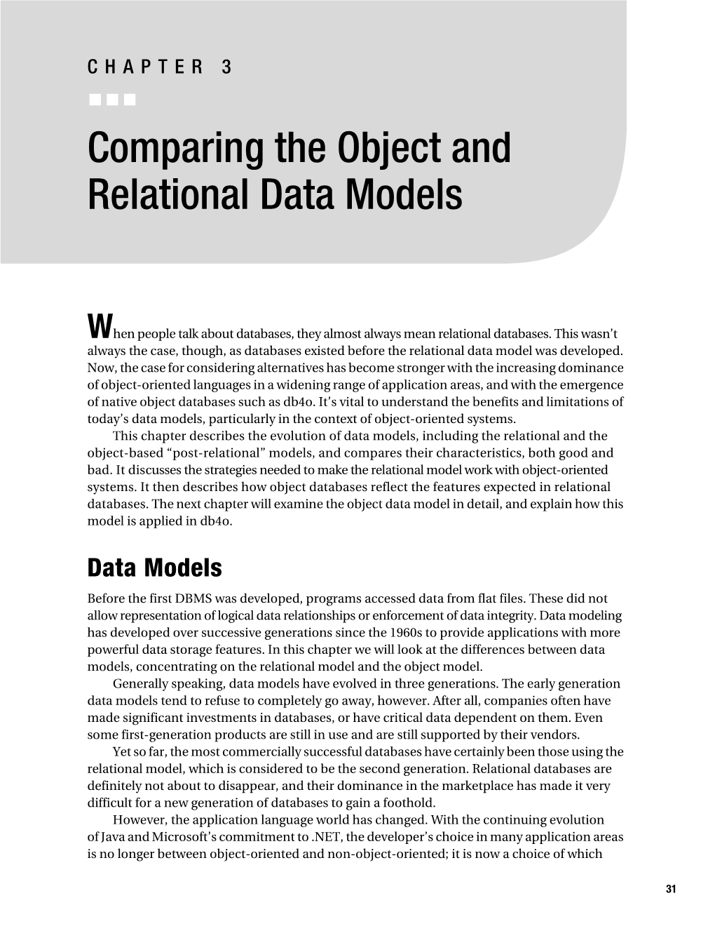 002.02 Comparing the Object and the Relational Data Model