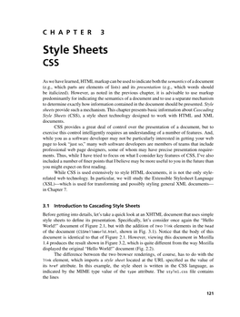 Style Sheets CSS