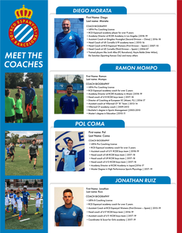 Meet the Coaches Enric Parellada