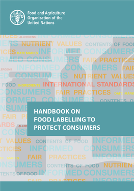 Handbook on Food Labelling to Protect Consumers