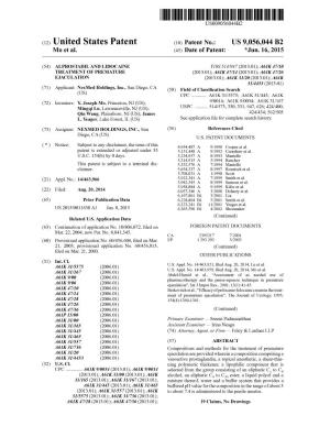 (12) United States Patent (10) Patent No.: US 9,056,044 B2 MO Et Al