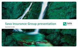 Sava Insurance Group Presentationa September 15, 2020 Contents