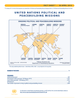 United Nations Political and Peacebuilding Missions